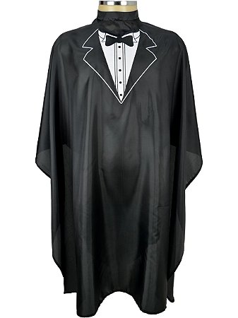 Capa De Corte Estampada Cabeleireiro / Barbeiro - Terno Gravata