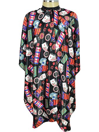 Capa de Corte de Cabelo Estampada - Poker Cassino