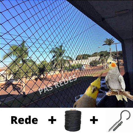 Kit Completo Rede De Proteção Calopsitas, Aves