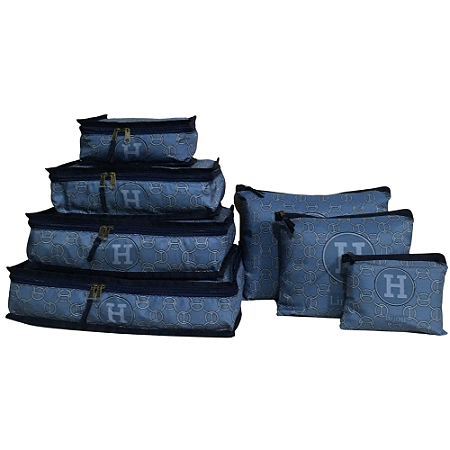 KIT ORGANIZADOR DE MALA PERSONALIZADO - 7 PÇS