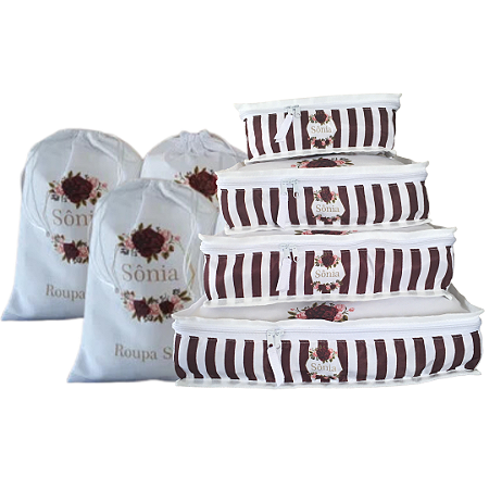 KIT ORGANIZADOR DE MALA PERSONALIZAD0 - 7 PÇS