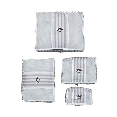 KIT ORGANIZADOR DE MALA COM VISOR - 4 TAMANHOS PARA ORGANIZAR SUA VIAGEM