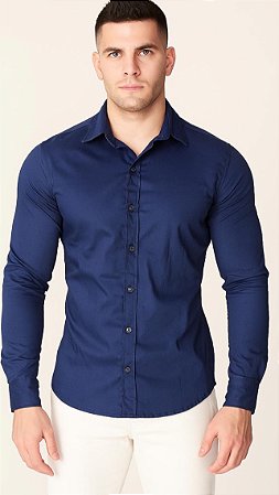 Camisa Slim Fit Manga Longa
