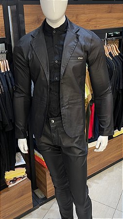 Blazer Encerado Slim Masculino