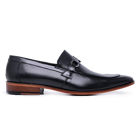 Loafer Social Couro Legitimo cor Preto, Ref: 2006