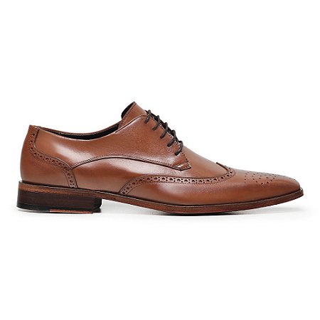 Sapato Brogue Social cor Caramelo, Ref: 1313