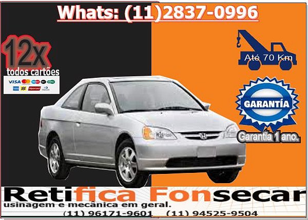 Retifica motor 1.7  Honda civic