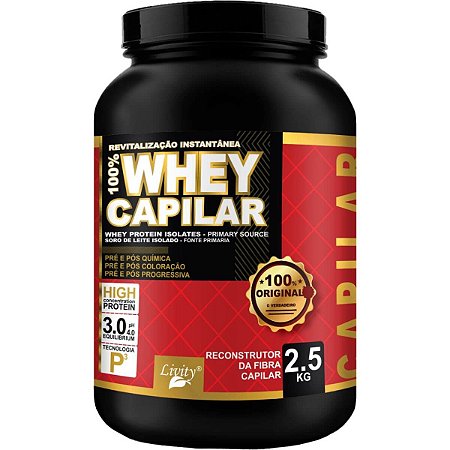Máscara  Whey Protein Capilar Livity 2,5kg