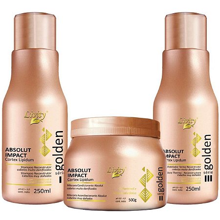 Kit Reconstrução Total Absolut Impact Livity P 3 Produtos
