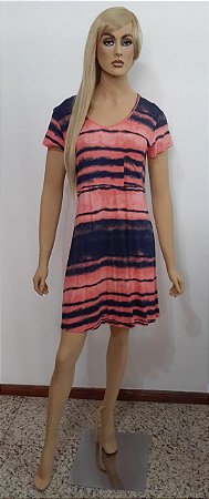 vestido de malha com manga curta