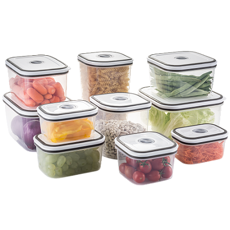 Potes Herméticos Electrolux de Plástico Branco Retangular 10 Unidades