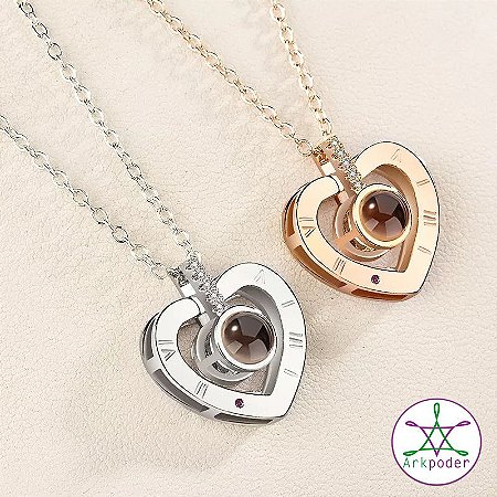 Colar projetor te amo 100 Idiomas tradicional