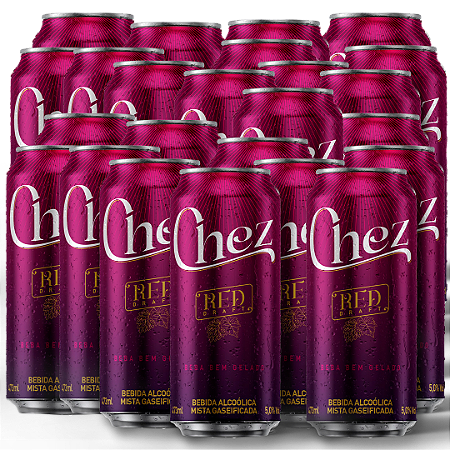 Chopp de Vinho Chez - 24 Latas de 473ml - Bebida Mista Gaseificada 5%