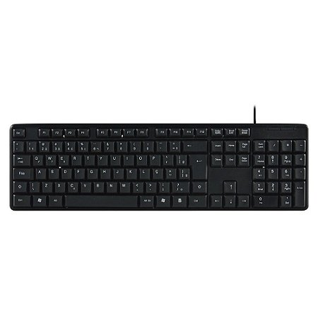 Teclado USB Preto C3tech ABNT2 Português do Brasil com Ç - KB-15BK