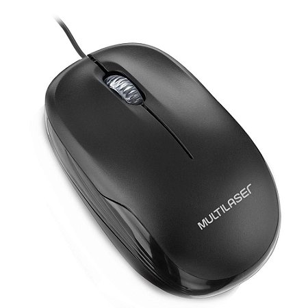 Mouse Com Fio Multilaser Optico Preto USB - MO255