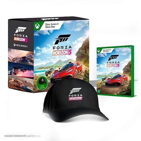 Jogo Forza Horizon 5 Edição Exclusiva Com Boné para Xbox Series e Xbox One