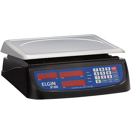 Balança Comercial Digital 30kg Elgin DP30 PLUS Bivolt c/ Bateria Recarregável - DP-3005