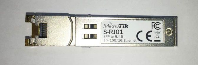 MIKROTIK SFP S-RJ01 RJ45 S10/100/1000M COOPER