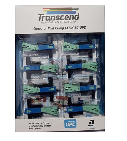 Conector Fibra Optica Click Sc/UPC Transcend  10 UN