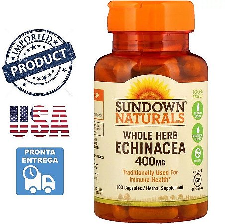 Equinácea 100 Cápsulas Sundown Naturals Importado Echinacea