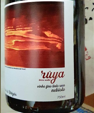 COMPRAS A PARTIR DE 4 GARRAFAS DO MESMO  PRODUTOR - VINHO NATURAL BRASIL - TINTO SECO -VINHOS DA RUA DO URTIGÃO -Ruya Nebbiolo Encruzilhada de Sul 2022