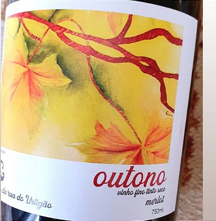 COMPRAS A PARTIR DE 4 GARRAFAS DO MESMO  PRODUTOR - VINHO NATURAL BRASIL - TINTO SECO -VINHOS DA RUA DO URTIGÃO -Outono Merlot Monte Belo do Sul 2023