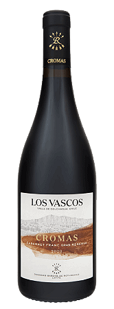 CAIXA COM 6 GARRAFAS  LOS VASCOS CROMAS GRAN RESERVA CABERNET FRANC 2021