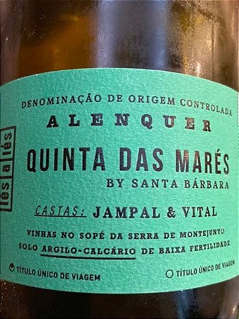 NOVIDADE - VINHOS NATURAIS PORTUGAL -CAIXA COM 03 GARRAFAS - QUINTA DAS MARÉS JAMPAL & VITAL DOC ALENQUER BRANCO 2022