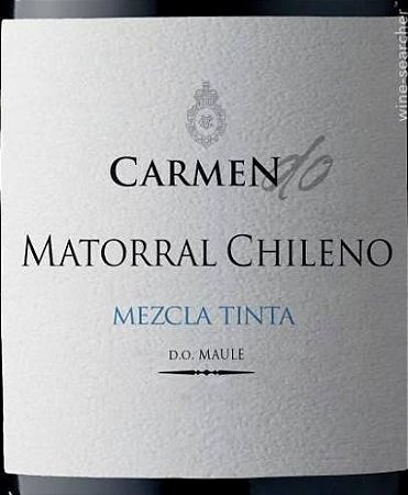 NOVIDADE NO SITE - VINHO CARMEN DO MATORRAL MEZCLA TINTA 2022