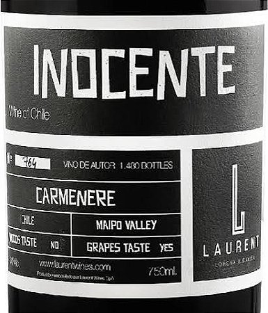 NOVIDADE NO SITE -LAURENT WINES -VINHO LAURENT INOCENTE CARMENERE 2019