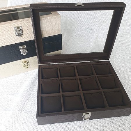 Porta Relógios Doze divisões com expositor