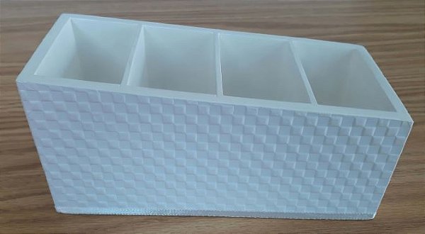 Porta Controles 4 divisões Branco