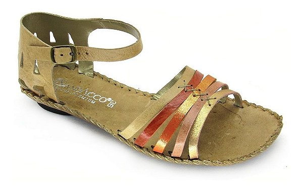 sandalias de couro feminina andacco