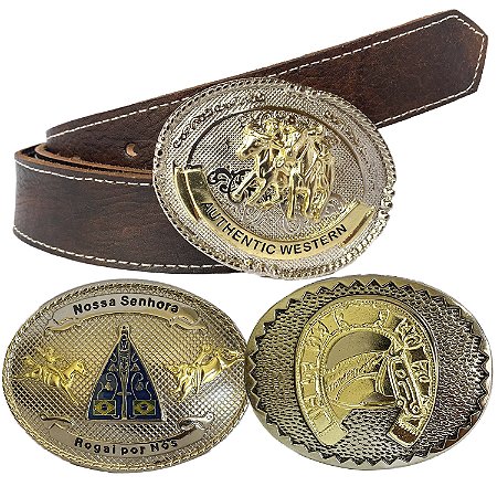 Cinto Artesanal + 3 Fivelas Country - SE119