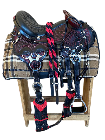 Arreio Três Argolas Vinho - SE49