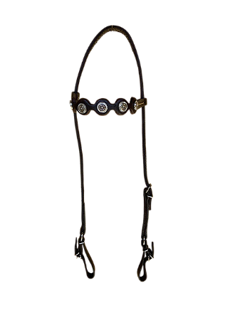 Cabeçada Couro De Búfalo Inox - SE02