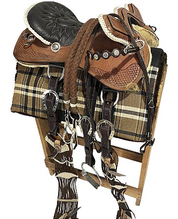 Arreio Ouro Completo Marrom - SE454