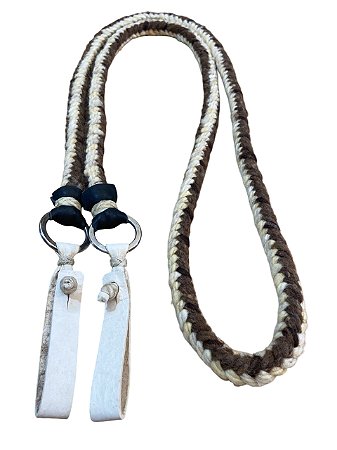 Rédea De Lã Natural Com Biqueiras De Couro - SE587