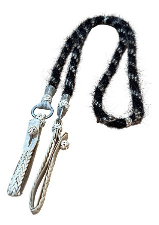 Rédea de Crina Pura Com Biqueiras de Couro Crú - SE55