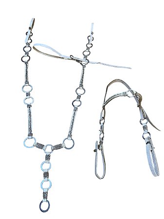 Peitoral e Cabeçada Couro cru - SE208