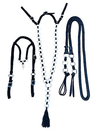 Peitoral rédea e Cabeçada Trançada - SE238