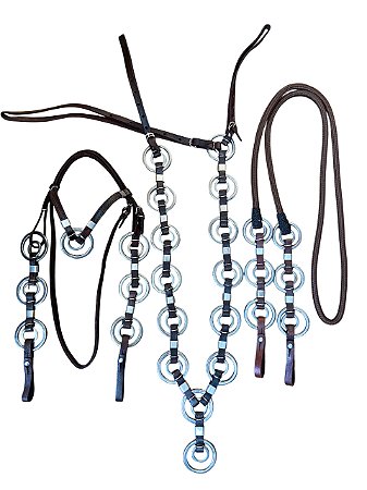 Cabeçada, Peitoral e Rédea de Argola Dupla - SE250