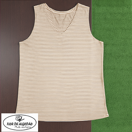 Regata Algodão natural Listra G