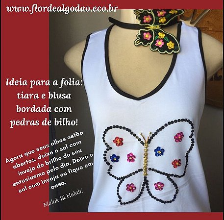 Kit carnaval regata e tiara borboleta