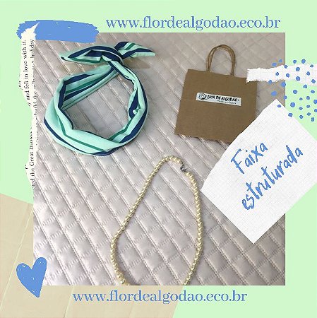 Faixa estruturada azul e verde