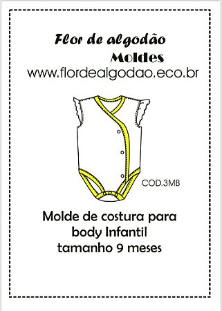 Molde de body infantil para costura