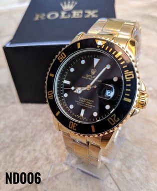 Rolex preto e dourado Clearance