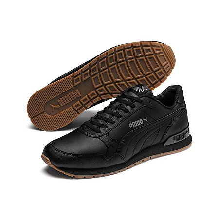 Tenis Puma St Runner V3 Full Couro Preto