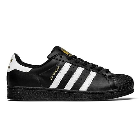 Tenis Adidas Superstar Fundation Preto com Branco