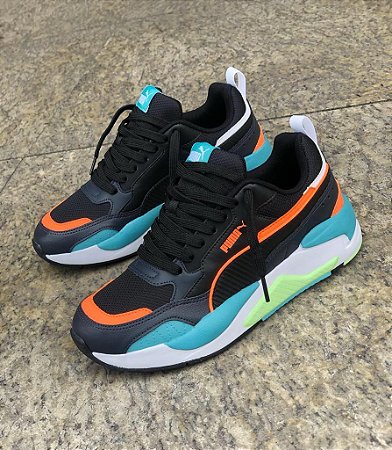 Tenis Puma X Ray Square Bdp Black Porcelain Neon Citrus